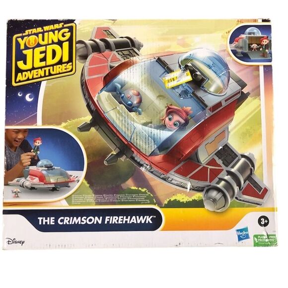 Star Wars Young Jedi Adventures Crimson Firehawk Set w/ Figures - Picture 1 of 3